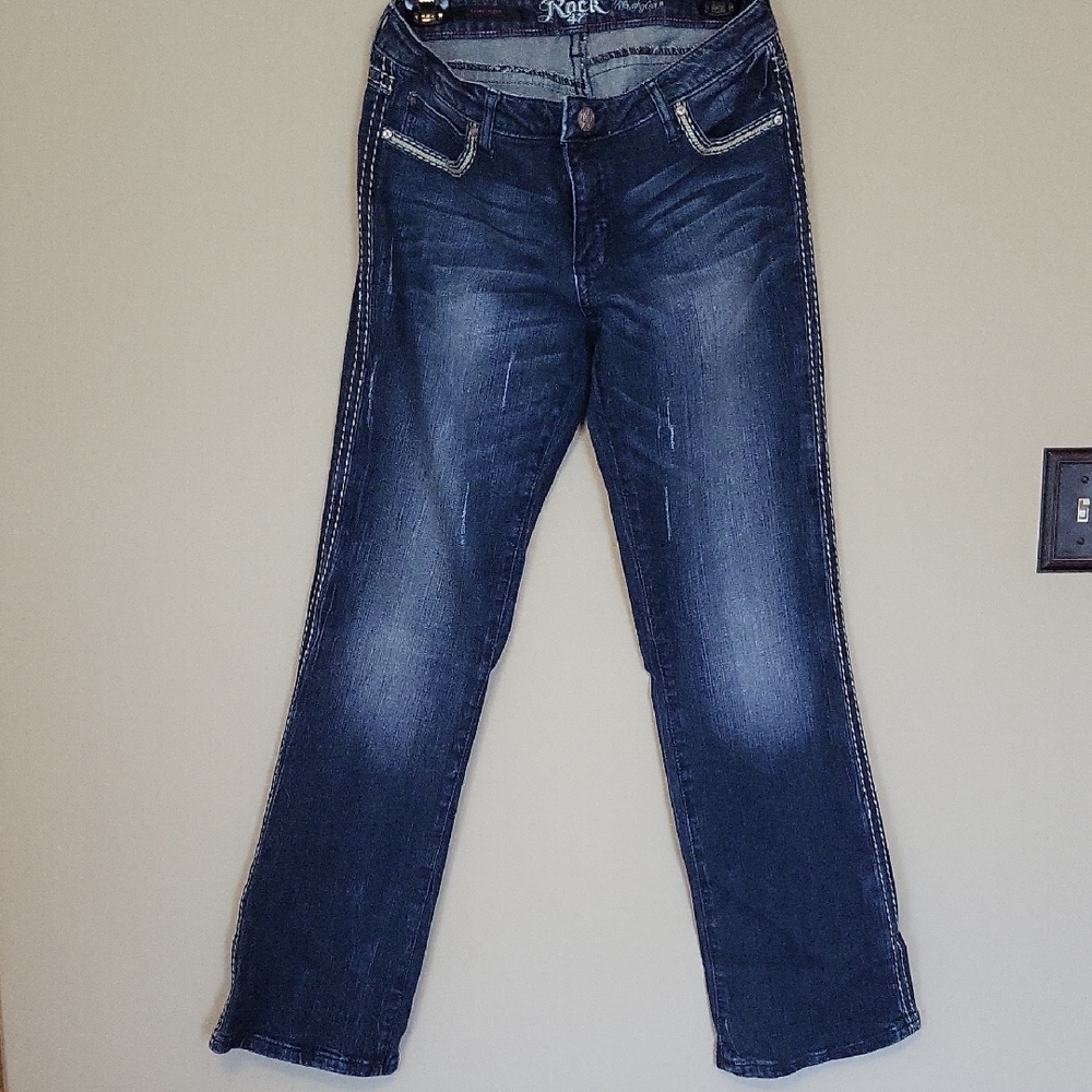 Rock & Republic Women's Indigo Straight Leg Jeans